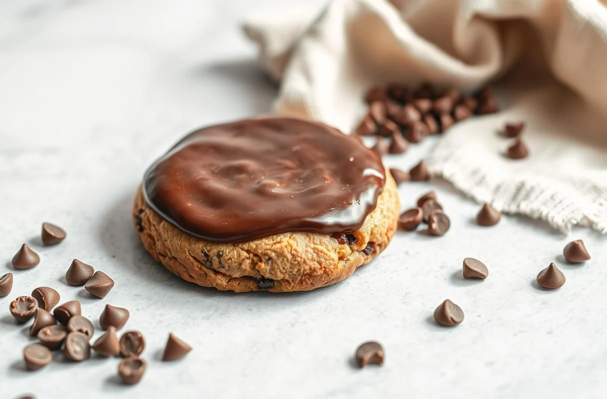 Bolacha Com Chocolate em Cima