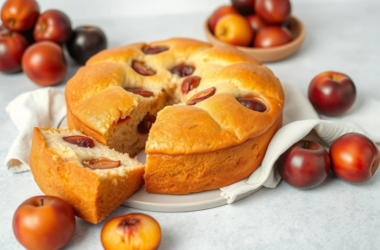 Bolo de Ameixas Tradicional e Fofinho para Sua Tarde Imagem de Destaque