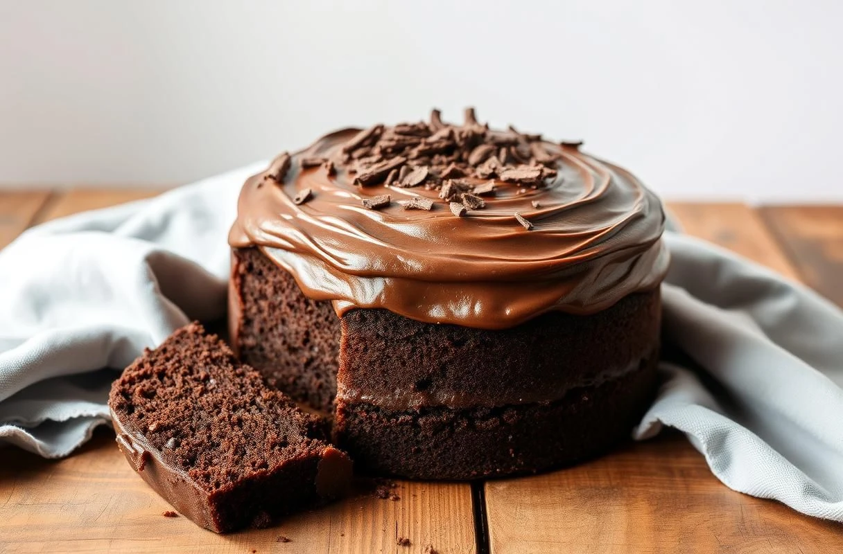 Bolo de Chocolate Simples Fofinho Imagem de Destaque