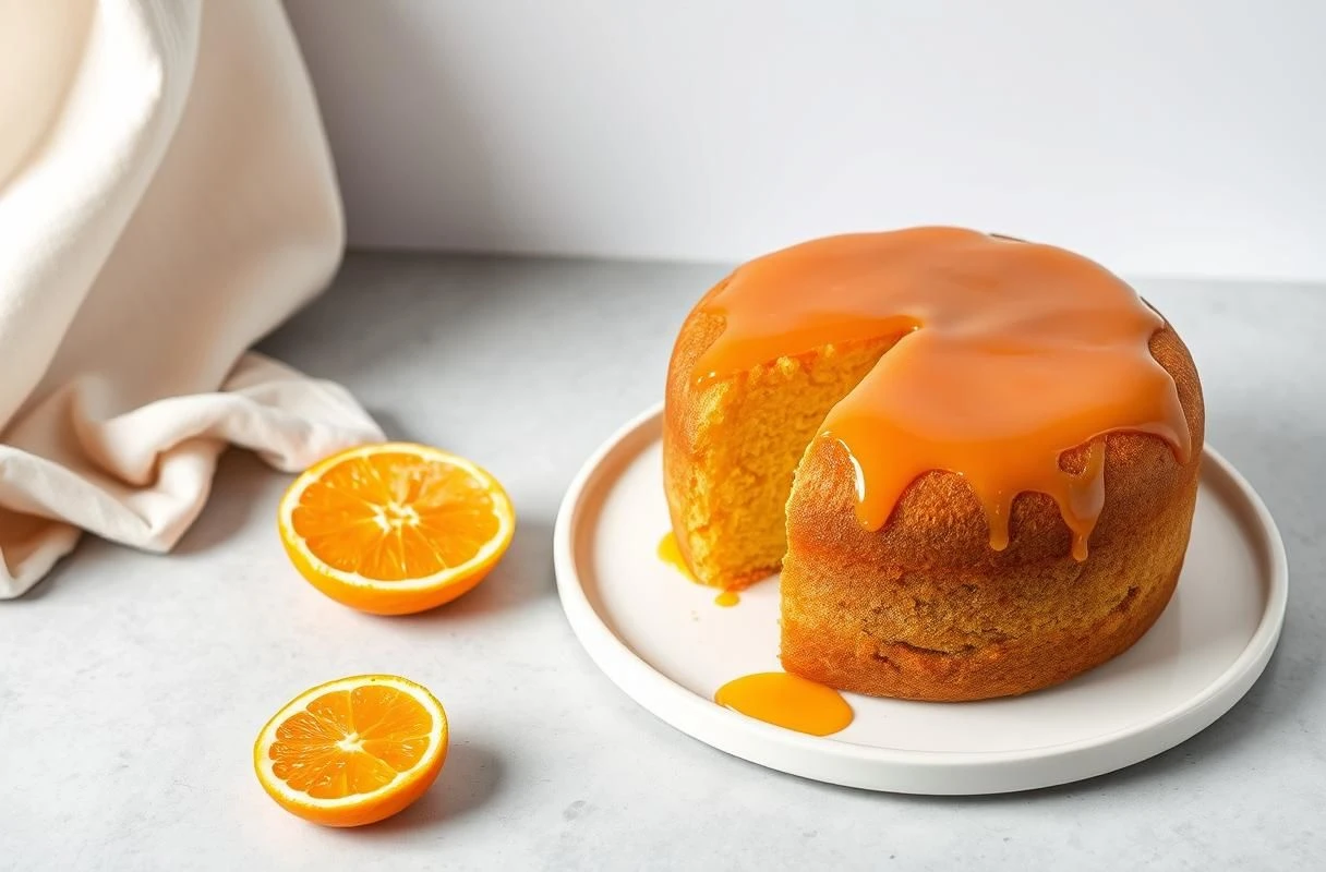 Bolo de Laranja com Calda