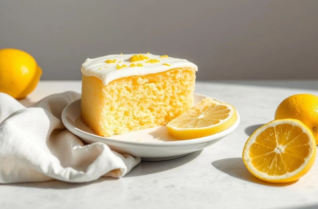 Bolo de Limão com Gelatina Fofinho Fácil e Irresistível Imagem de Destaque