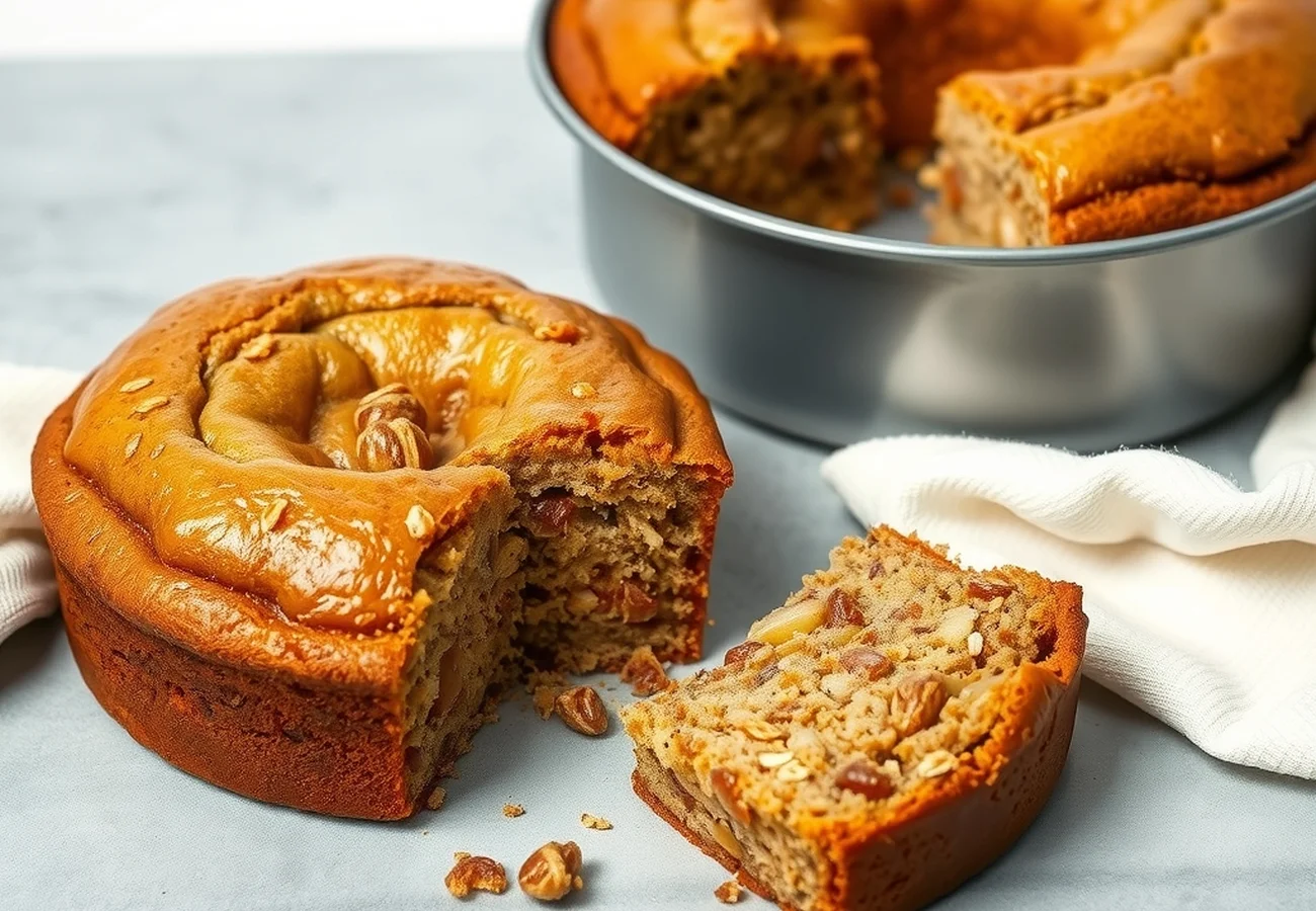 Bolo de Maçã com Aveia e Canela