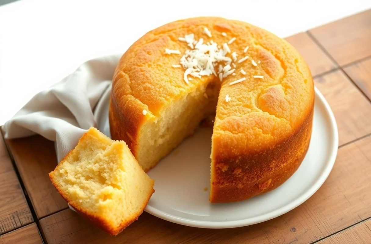 Bolo de Mandioca Cozida Tradicional Fofinho e Irresistível Imagem de Destaque