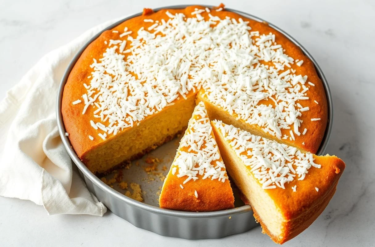 Bolo de Mandioca com Coco Ralado Receita Caseira e Irresistível Imagem de Destaque