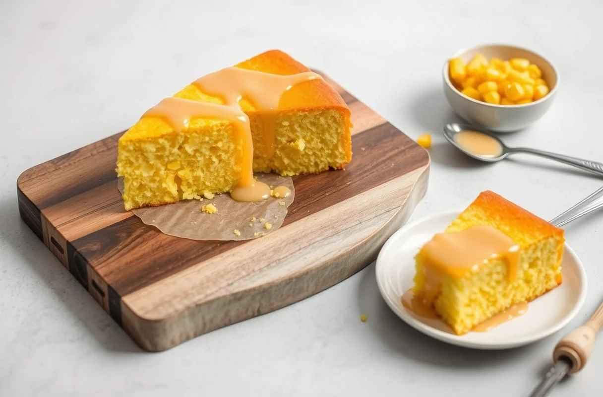 Bolo de Milho com Leite Condensado Imagem de Destaque