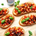 Bruschetta Tradicional e Saborosa para Seu Lanche Perfeito Imagem de Destaque
