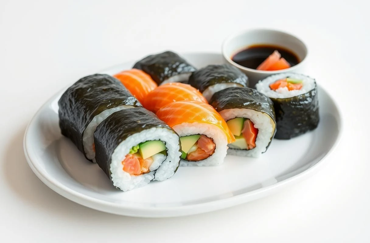 Sushi Uramaki Tradicional e Irresistível para Você Imagem de Destaque